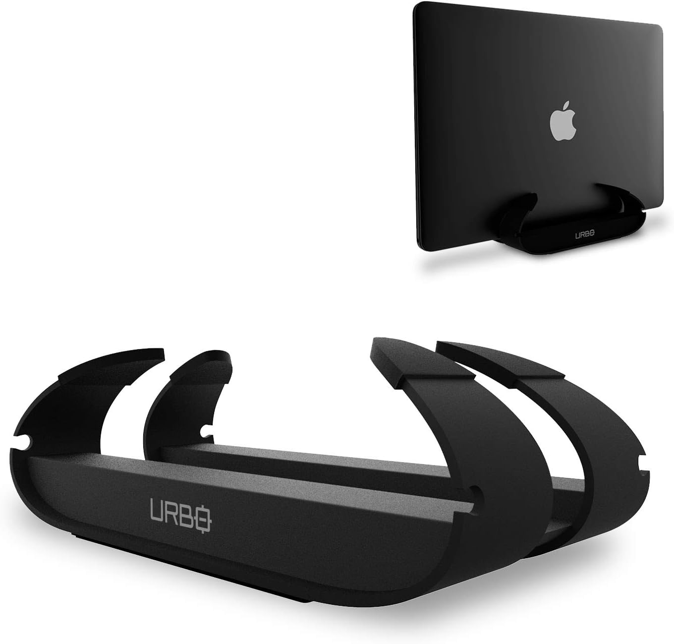 Urbo Gondel Vertical + Adjustable Laptop Stand with Space-Saving, Non-Skid, Non-Scratch Design and Cable Management System for Storing Laptops, Notebooks or Tablet Computers