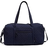 Vera Bradley Women's Cotton Large Travel Duffel Bag, True Navy, One Size