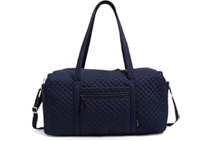 Vera Bradley Women's Cotton Large Travel Duffel Bag, True Navy, One Size