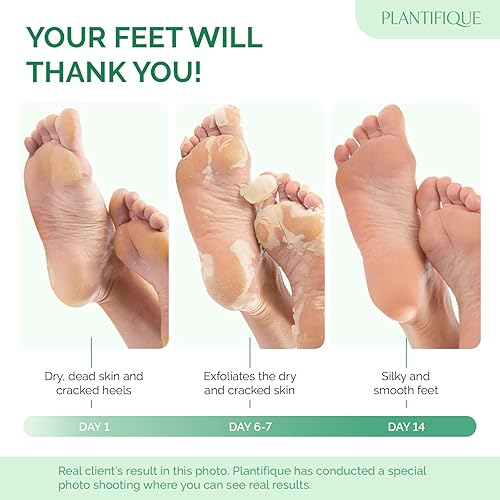 PLANTIFIQUE Foot Peel Mask with Vitamins Pack Peeling Foot Mask