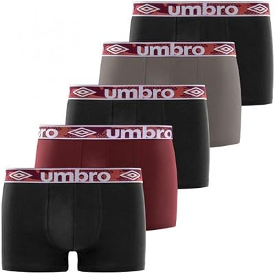 Caleçon Boxer Homme 100% Coton, Lot de 5, Noir CLA4 (M)