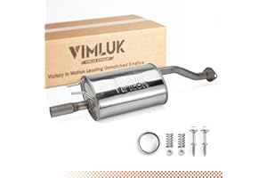 VIMLUK 409 Stainless Steel Rear Exhaust Muffler – Compatible with 2006-2011 Honda Civic 1.8L & Hybrid 1.3L Sedan, Includes Gasket & Bolt Kit (OEM P/N: 18307-SNA-A01) – Mild Sound Level (VK-HC01-54668)