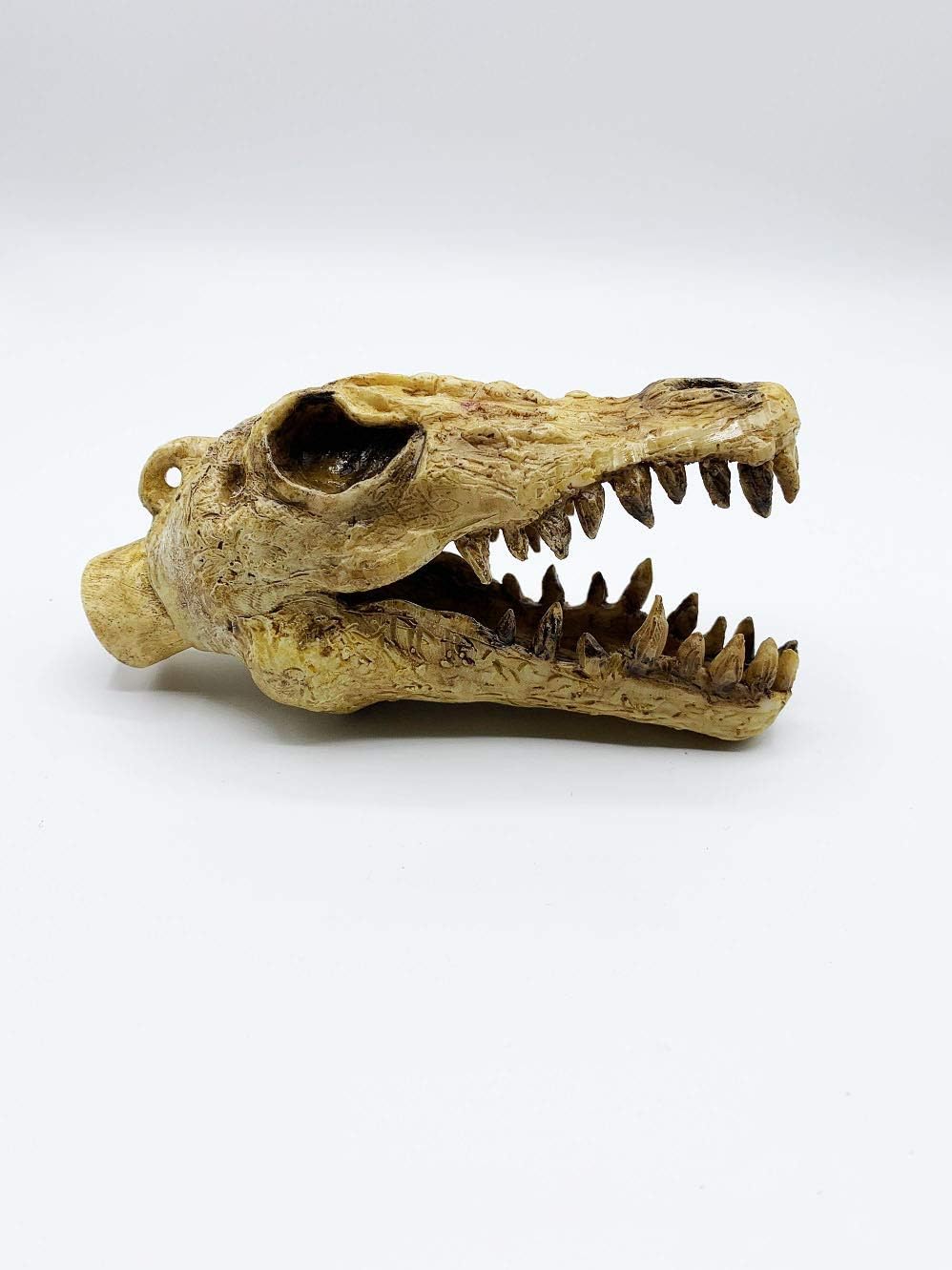 Mixed Media - Aztec Death Whistle - Crocodile, loud screaming mayan aztec death whistle