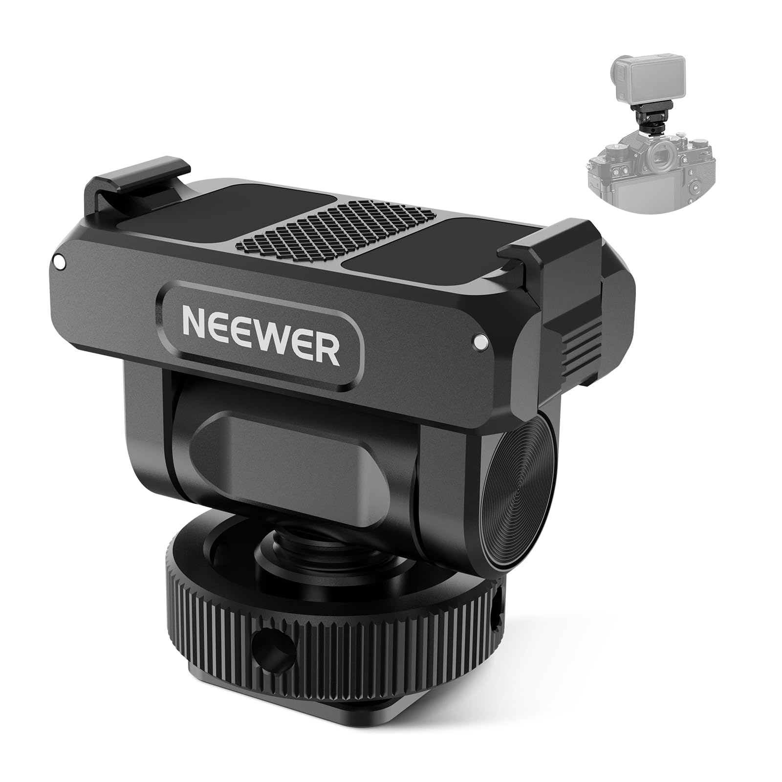 Photo 1 of NEEWER Mount Adapter Compatible with DJI Osmo Action 5 Pro/4/3, Metal Magnetic Quick Release Action Camera Adapter Mount with 160° Tilt, Cold Shoe, 1/4" Thread, AC012