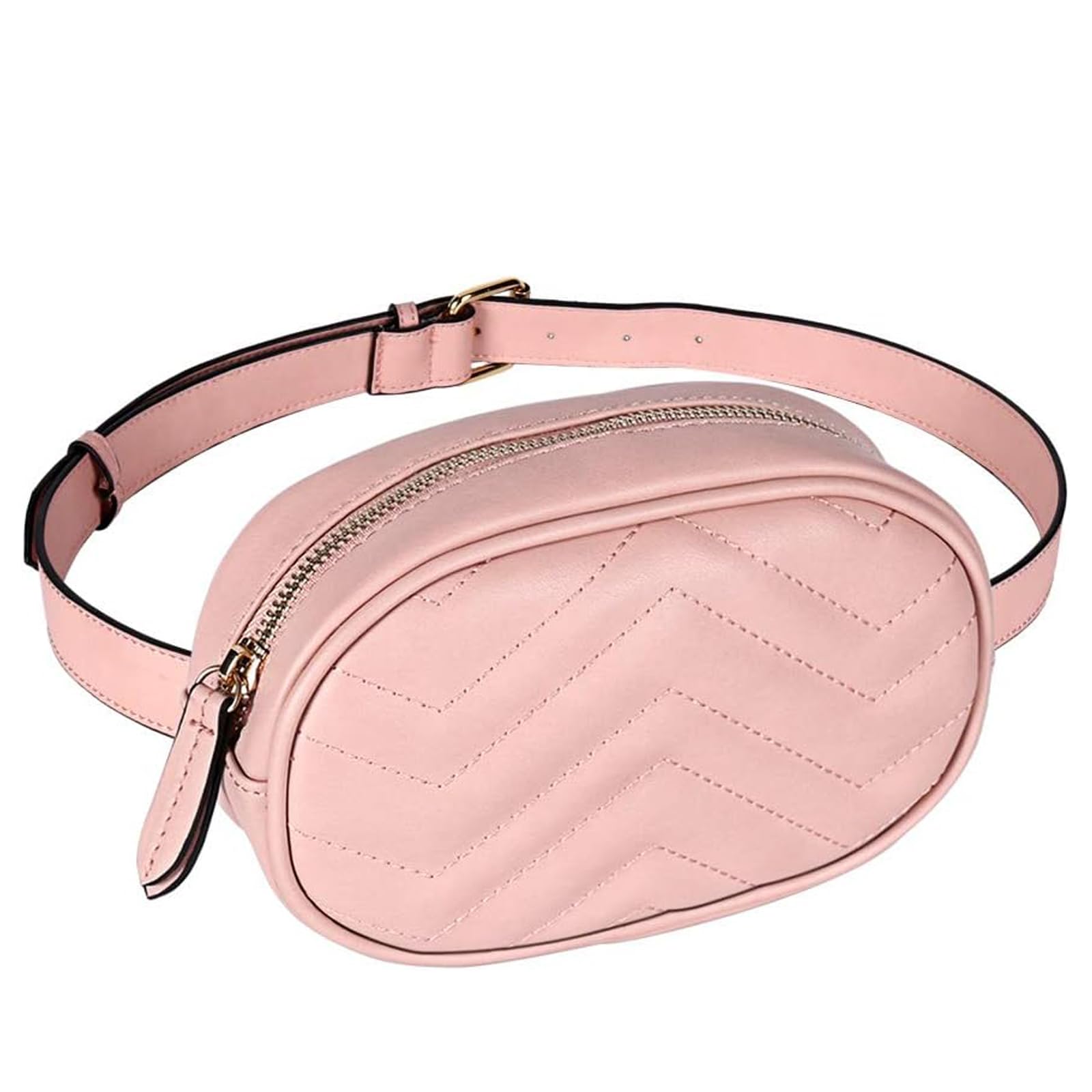 Geestock Bum Bag,PU Leather Bumbags for Ladies, Fashion Waist Packs for Women, Waterproof Fanny Pack for Daily,Holiday,Shopping,Travel,Birthday Party (Pink)