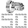 50/100/200 Pack 1/2" PEX Cinch Clamps, Stainless Steel Single Ear Hose Clamps (1/2", 50 Pack)