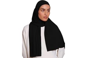 VOILE CHIC Ribbed Jersey Hijab Scarf for Women - Head Scarf for Women