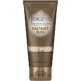 Jergens Natural Glow Instant Sun Self Tanner Moisturizer + Bronzer, Lightweight Sunless Tanner Moisturizer for a Sunkissed Na