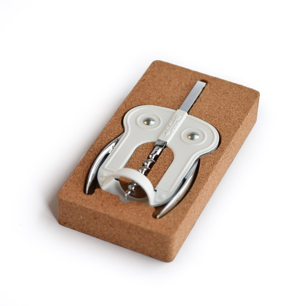 Boj Olaneta 0101030308 Double Lever Owl Style Corkscrew, White