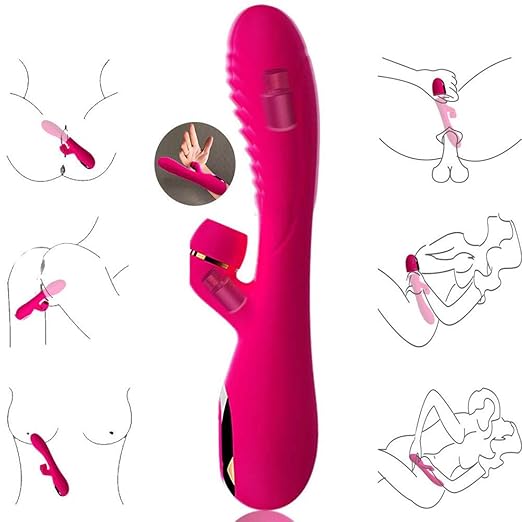 Stark Klitoris Sauger Vibratoren für sie Klitoris und G-punkt,Klitoris Vibrator Auflegevibratoren Druckwellenvibrator mit 7 S