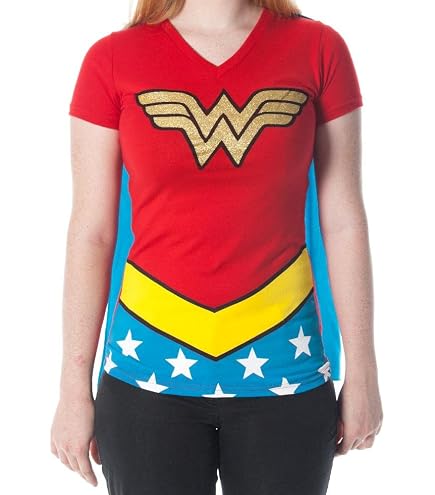 Amazon.com: DC Comics Womens/Ladies Wonder Woman Logo Fitted T