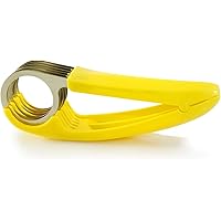 FireKylin Banana Slicer,ABS + Stainless Steel Fruit and Vegetable Salad Peeler Cutter Kitchen Tools For Banana,Strawberry,Gra