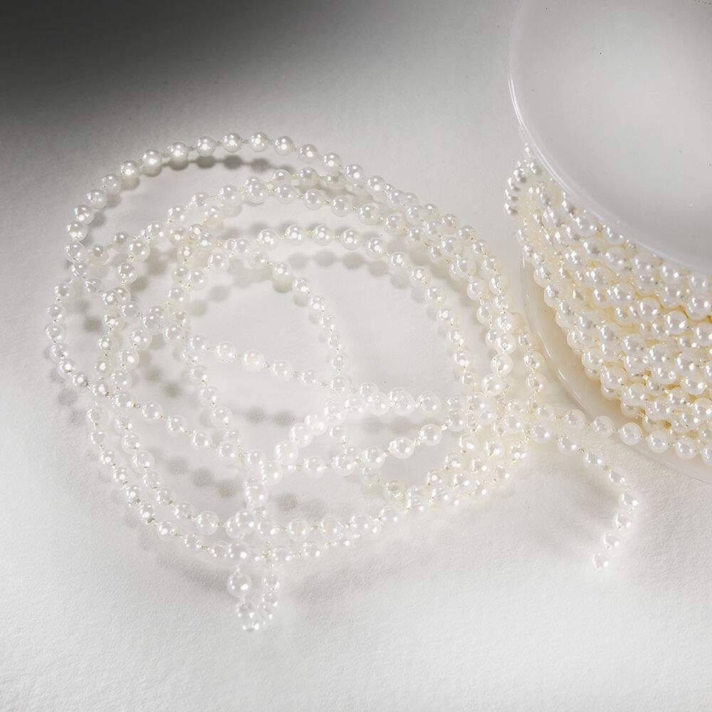 EliteKoopers 3mm Pearl Beads On String for Sewing, Cake Trim, Wedding Bridal Craft Trimming etc.