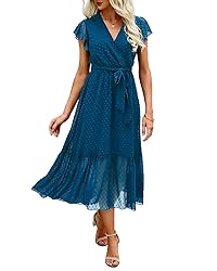 BTFBM Women Summer Bohemian Floral Casual Wrap V