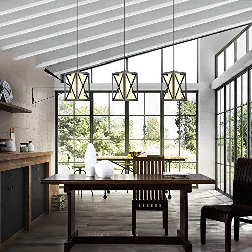 HMVPL Plug-in Industrial Pendant Light with 16.4 Ft Hanging Cord and On/Off Dimmer Switch, Metal Swag Ceiling Lamps for Dining Room Bed Room Kitchen Island Table Foyer Entryway