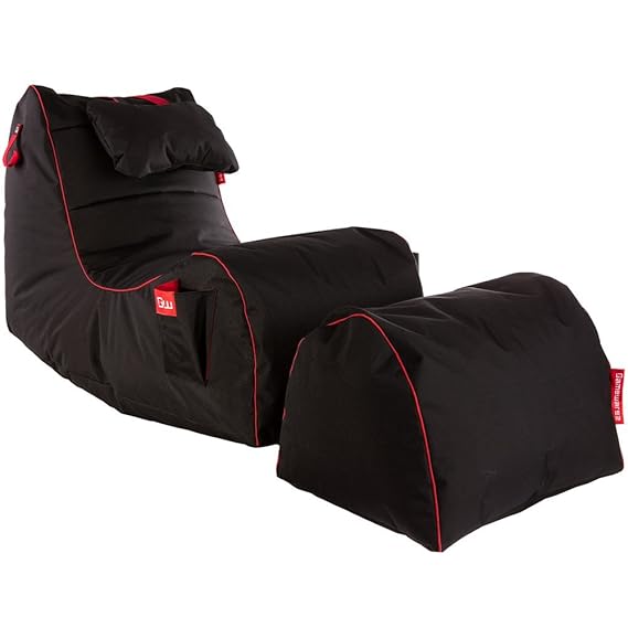 GAMEWAREZ Relax Series RX Red Sitzsack Set, Made in Germany. für PS4, XBOX360, XboxOne, Nintendo DS, Nintendo Switch, Smartph