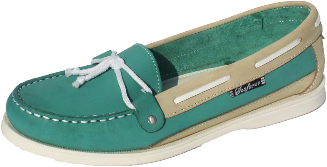 ladies leather deck shoes