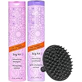 Amikaa Big Hit Volumizing Shampoo and Conditioner Duo 9.2 oz Set with Scalp Shampoo Brush - For Fine to Medium Hair