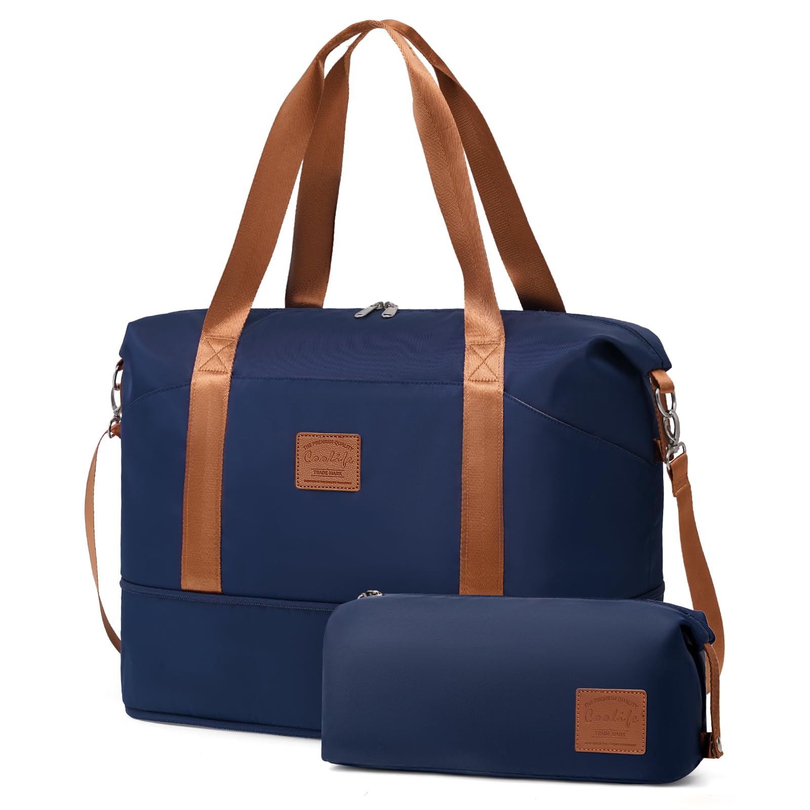 COOLIFE Ryanair Cabin Bags 40x30x20 for Weekend Travel and Short Trips, 270D Oxford Lightweight Carry On Luggage, Underseat Cabin Bag with YKK Zipper, 20-25L Expandable Travel Bag (Blue)