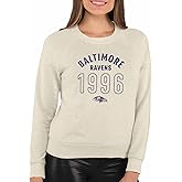 Team Fan Apparel NFL Womens Big Date Slouchy Crewneck, Fleece Pullover Tagless, Long Sleeve Sweatshirt, Football Apparel