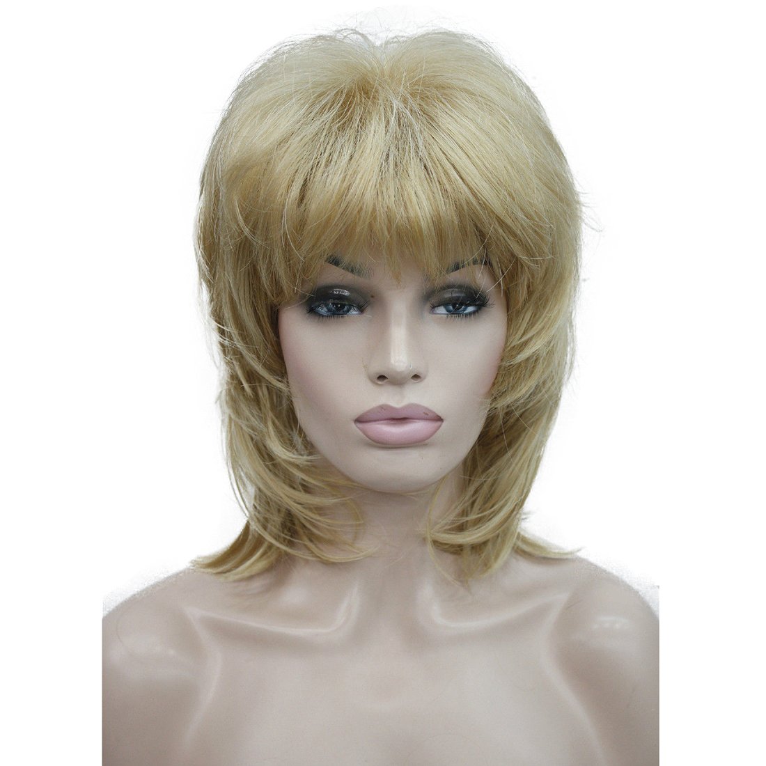 Lydell Short Shaggy Layered Classic Cap Full Synthetic Women's Wigs (24B Light Butterscotch)