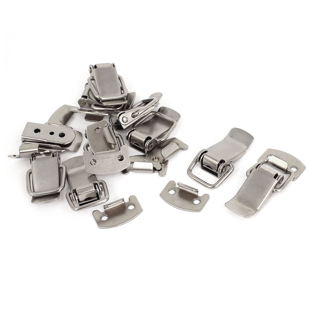 Sourcingmap Metal Suitcase Boxes Case Closure Hasp Toggle Latch 10pcs Silver Tone