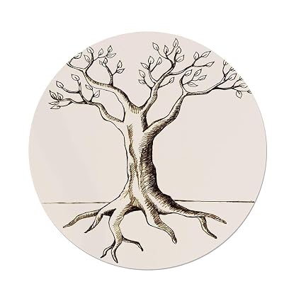 Amazoncom Polyester Round Tableclothtree Of Lifehand