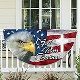 Patriotic Eagle God Bless America Non-Pleated Fan Flag MLN2625FL, 1.5x3 ft, 1 Pack