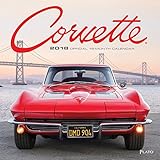 Corvette 2018 12 x 12 Inch Monthly Square Wall Calendar with Foil Stamped Cover by Plato, Chevrolet by 