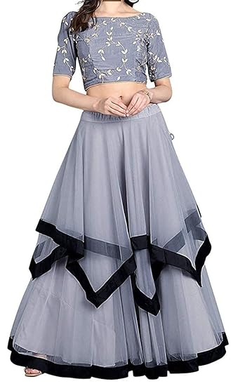 Stylish long skirt with crop top Clearance