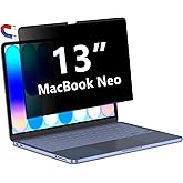 Magnetic Privacy Screen Protector for MacBook Neo 13-inch (2026 A18 Pro) | Anti-Spy Anti-Glare Blue Light Blocking, Relieves Eye Strain, Easy-Install Removable Reusable Laptop Privacy Filter Shield