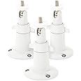 Wasserstein Adjustable Metal Wall Mount Compatible with Arlo Essential/XL 2 Gen/Pro/2/3/4/5/Ultra/Ultra 2, Wyze Cam Outdoor/V3, & Ring Stick Up Cam Pro/Battery (3-Pack, White)