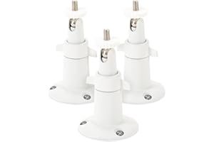 Wasserstein Adjustable Metal Wall Mount Compatible with Arlo Essential/XL 2 Gen/Pro/2/3/4/5/Ultra/Ultra 2, Wyze Cam Outdoor/V3, & Ring Stick Up Cam Pro/Battery (3-Pack, White)