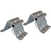 Indus Hardware Garage Door Adjustable Top Bracket, Heavy Duty Commercial - Pair, Silver