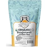 Fermentaholics Dragonwell Green Tea, Longjing – 2 oz – USDA Certified Organic, Kosher Loose Leaf Tea