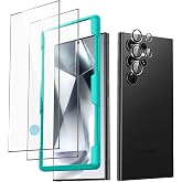 ESR 2+1 Pack for Samsung Galaxy S24 Ultra Screen Protector, Align Frame | Military Grade Shatterproof, 9H Tempered Glass, Ful