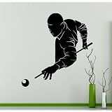 Billiard Snooker Wall Decal Sticker | Vinyl Sports Art For Bedroom, Game Room | 22x35 Inches | Easy To Apply - View #2