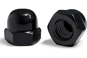 Instockbolts 1/4-20 Black Acorn Cap Nuts, Stainless Steel 304 (18-8) Black Coating Acorn Nuts, 20Pcs-Pack