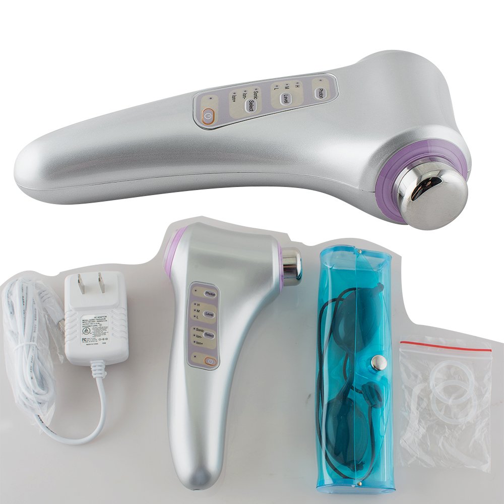 Careshine 3En1 Appareil Massage Face Reparation Efficace Electrique Portable Ultrason 3MHz Galvanic Ion Photon Photothérapie Soins de la Peau Multifonction Anti-rides - Meilleur Cadeau de la Saint-Valentin