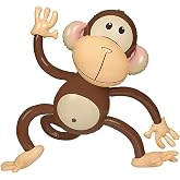 Vaulted Skulls &amp; Co Inflatable Monkey Prop | Blow Up Monkey | Inflatable Decoration | Brown/Tan | 27 Inch