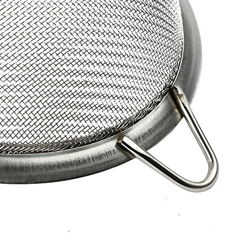 CHICHIC Set of 3 Stainless Steel Kitchen Fine Strainers Tea Fine Y Mesh
