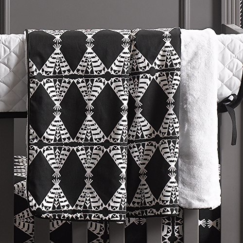 and Liz Roo White and Black Blanket, Receiving Minky Wow Pow Receiving