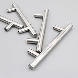 Modket 1 Pack Solid Brushed Nickel T Bar Handle