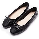 AFEETSING Women's Round Toe Ballet Flats Comfortable Bow Dressy Flats Shoes for Women