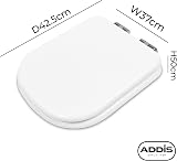Addis Soft Close Toilet Seat Square D Shape White Quick Release Hinges Easy view 6