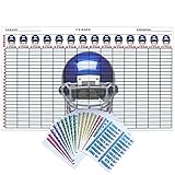 Fantasy Football Draft Kit 2017 5ft x 3ft Color kit with Large 4