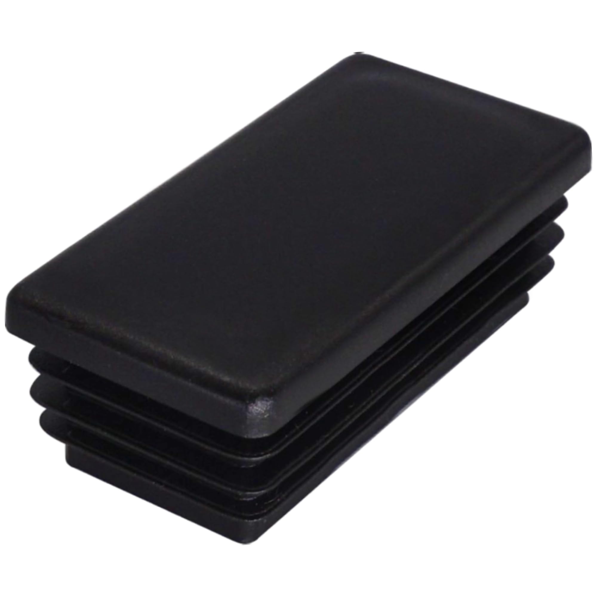 SKIR'CO (18 pcs) Rectangular Plastic Plugs 30 x 60 mm, Mat Tube End Caps, Rectangle Tube Inserts, Fence Post Plugs, Black RAL 9005
