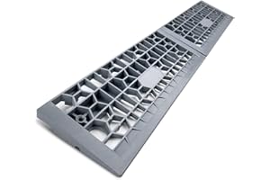 HOXWELL Modular Threshold Ramps for Doorways, 1" Rise Wheelchairs Ramps for Home Indoor, Solid Upgrade Material 3000 Lbs Load Capacity Door Ramps for Cars(2 PCS)