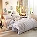 ZHIMIAN Reversible 3 Piece Striped Print Duvet Cover Set with Zipper Closure(1 Duvet Cover + 2 Pillow Shams),Ultra Soft(king Gray)