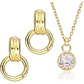 PATIKIL 2 Pcs Bails for Jewelry Making, 14.5mm Pendant Bail Connector Double Bail Clasps for Bracelet Necklace Pendants Dangle Charm DIY Craft, Gold